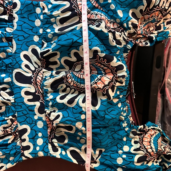 ÖFUURË African Print Off-Shoulder Mini Dress L/XL - Picture 9 of 10